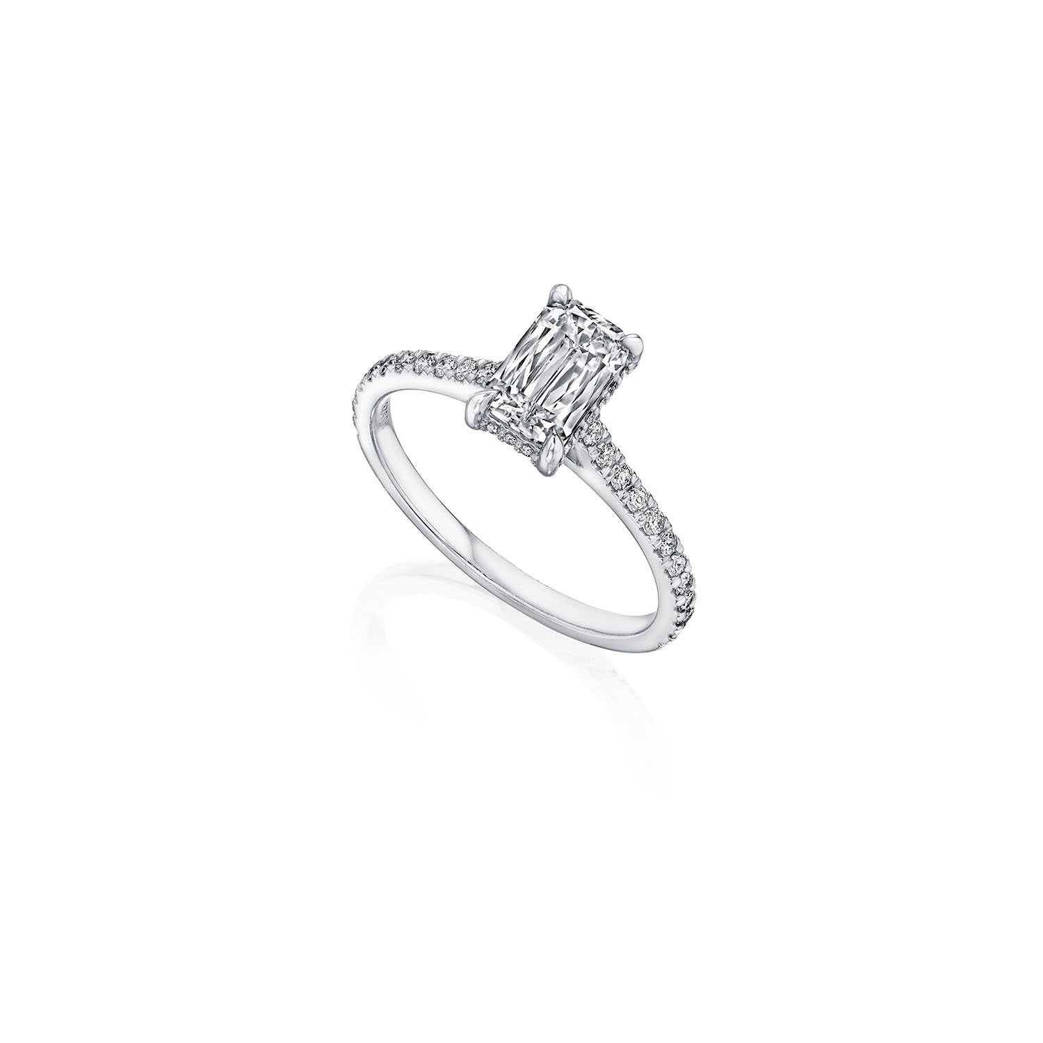 Fink's Exclusive Platinum ASHOKA® Diamond Shank Engagement Ring